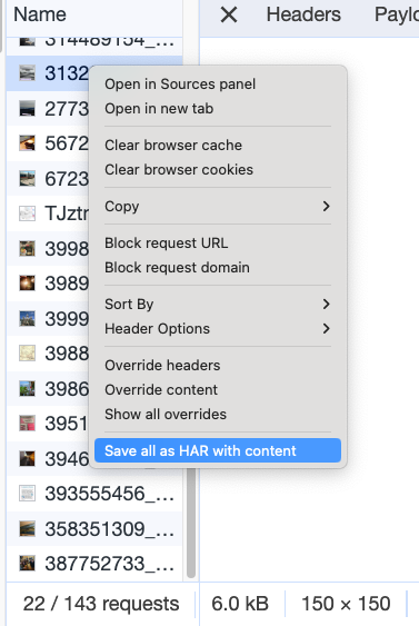 DevTools Menu