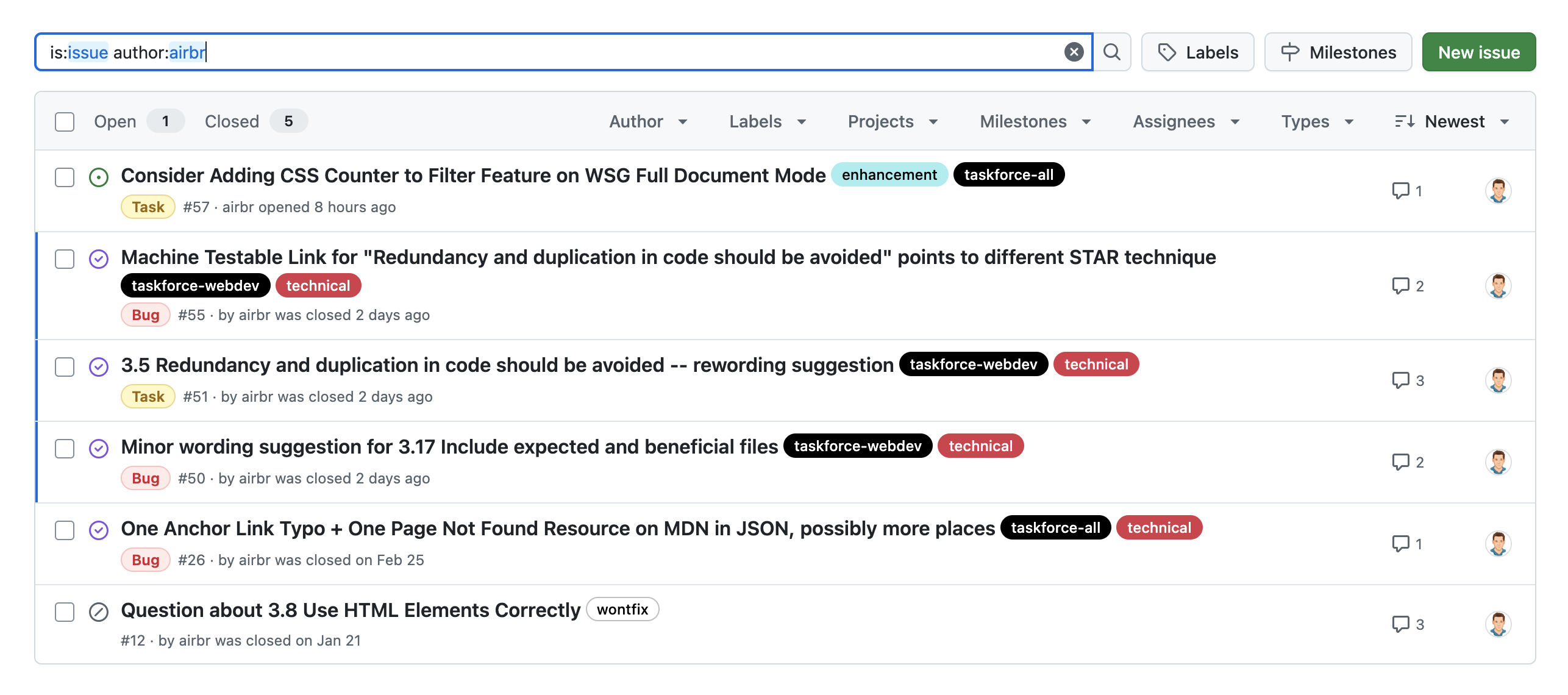 Contributions to Sustainability Web Interest Group